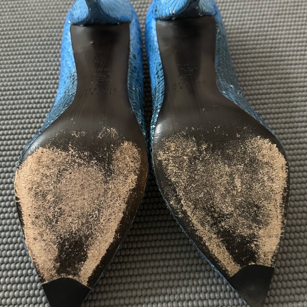 Stuart Weitzman Blue Python Pumps - image 6